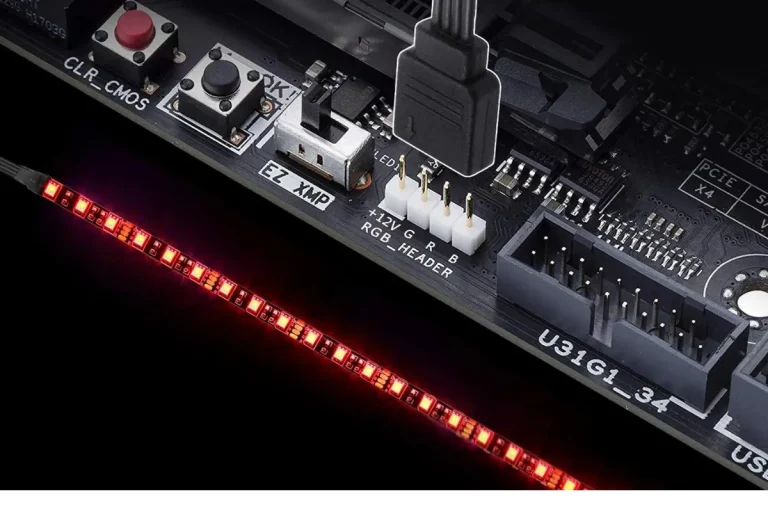 Where do you plug RGB lights into a motherboard?