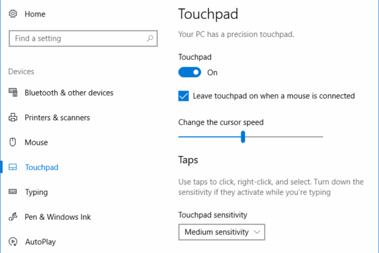 How to enable the mouse on a laptop?